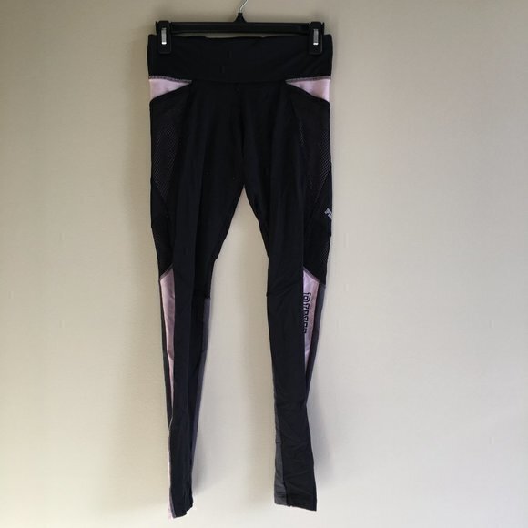 PINK Victoria's Secret ULTIMATE Leggings Sheer Mesh Ankle Pants Pockets - Picture 1 of 8